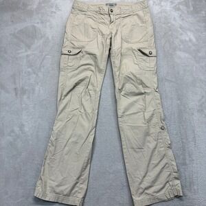 Gander Mountain GuideSeries Pant Women 6 Khaki Cargo Cotton Blend Casual Outdoor